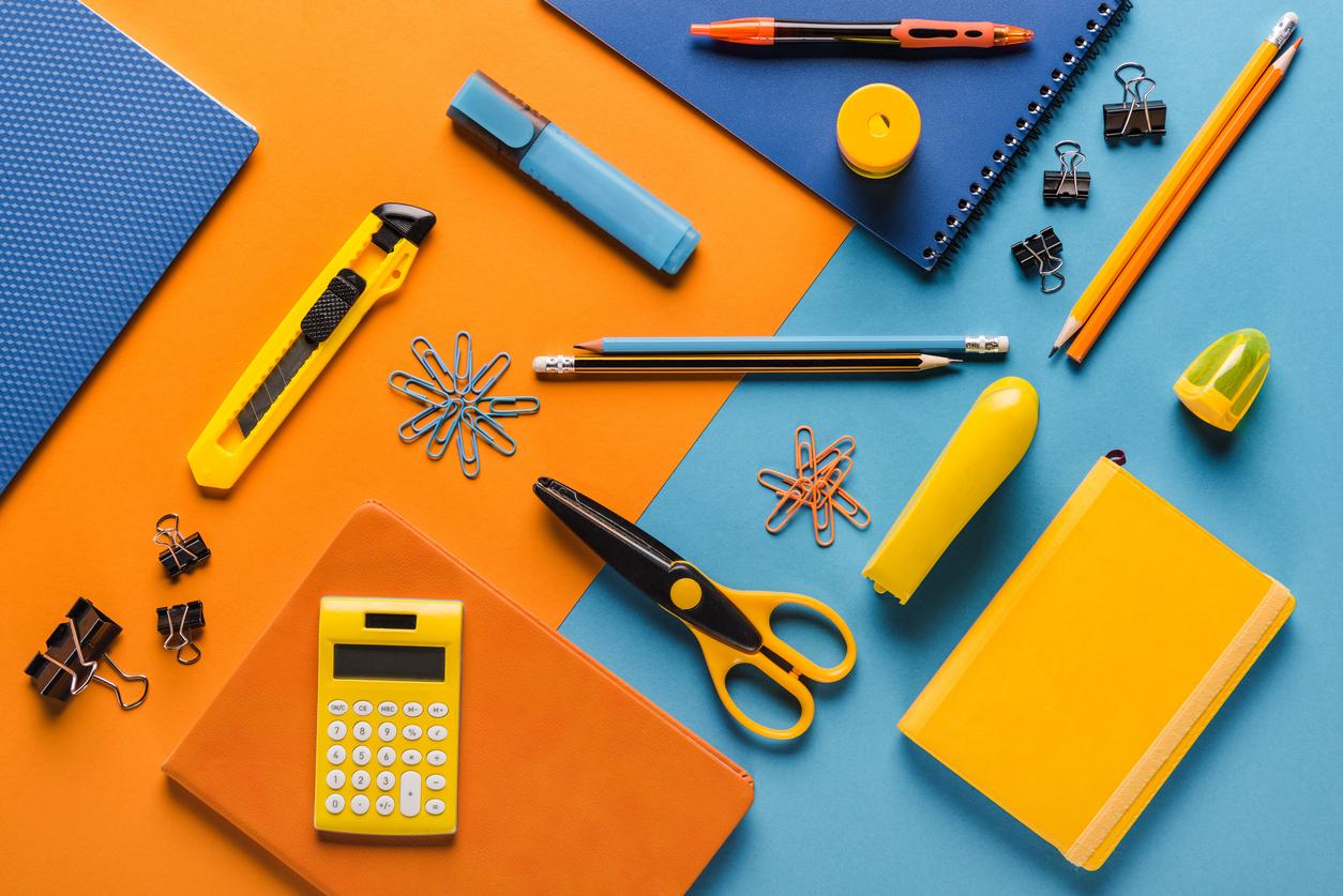 Composition of school supplies