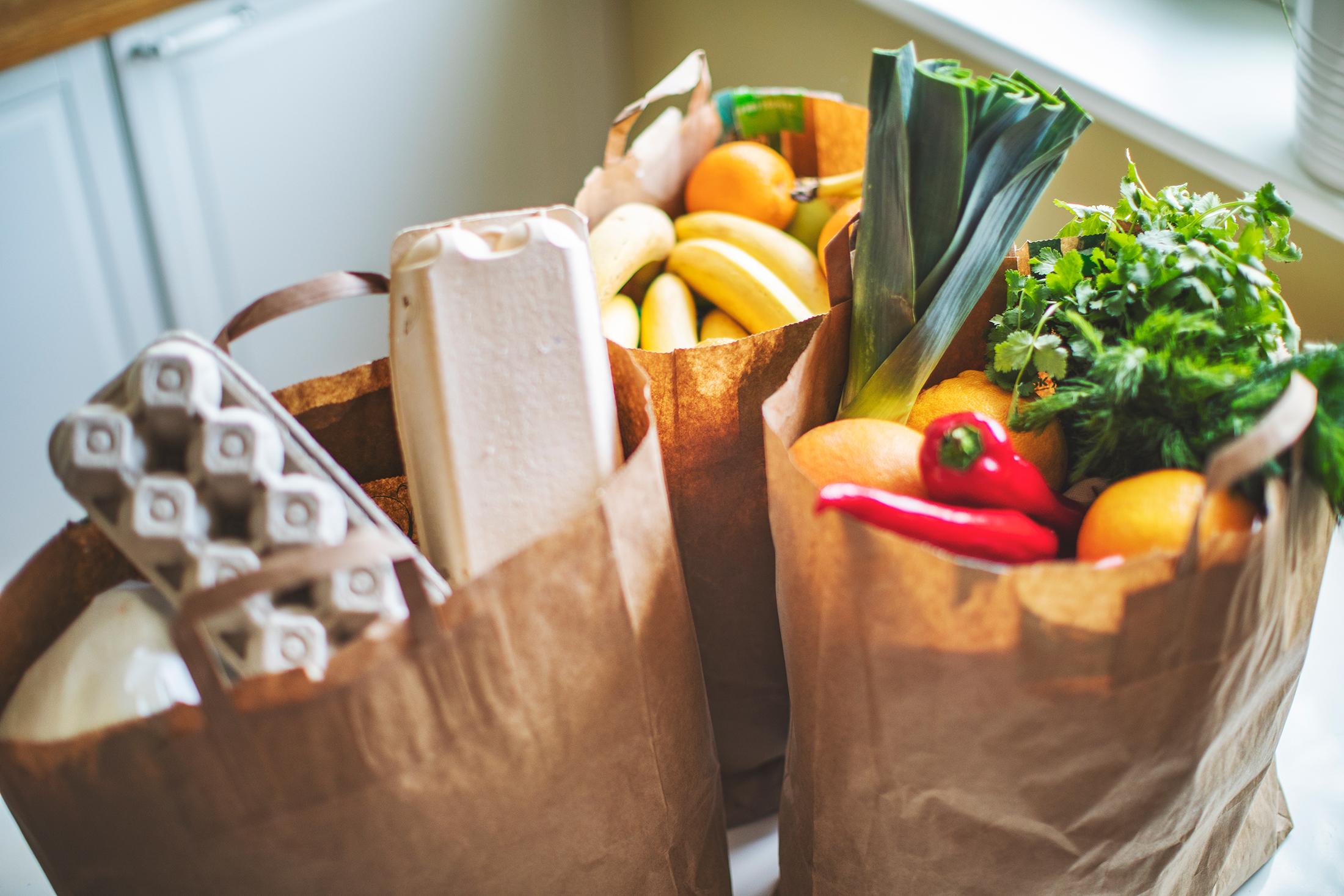 Food bank food available for community