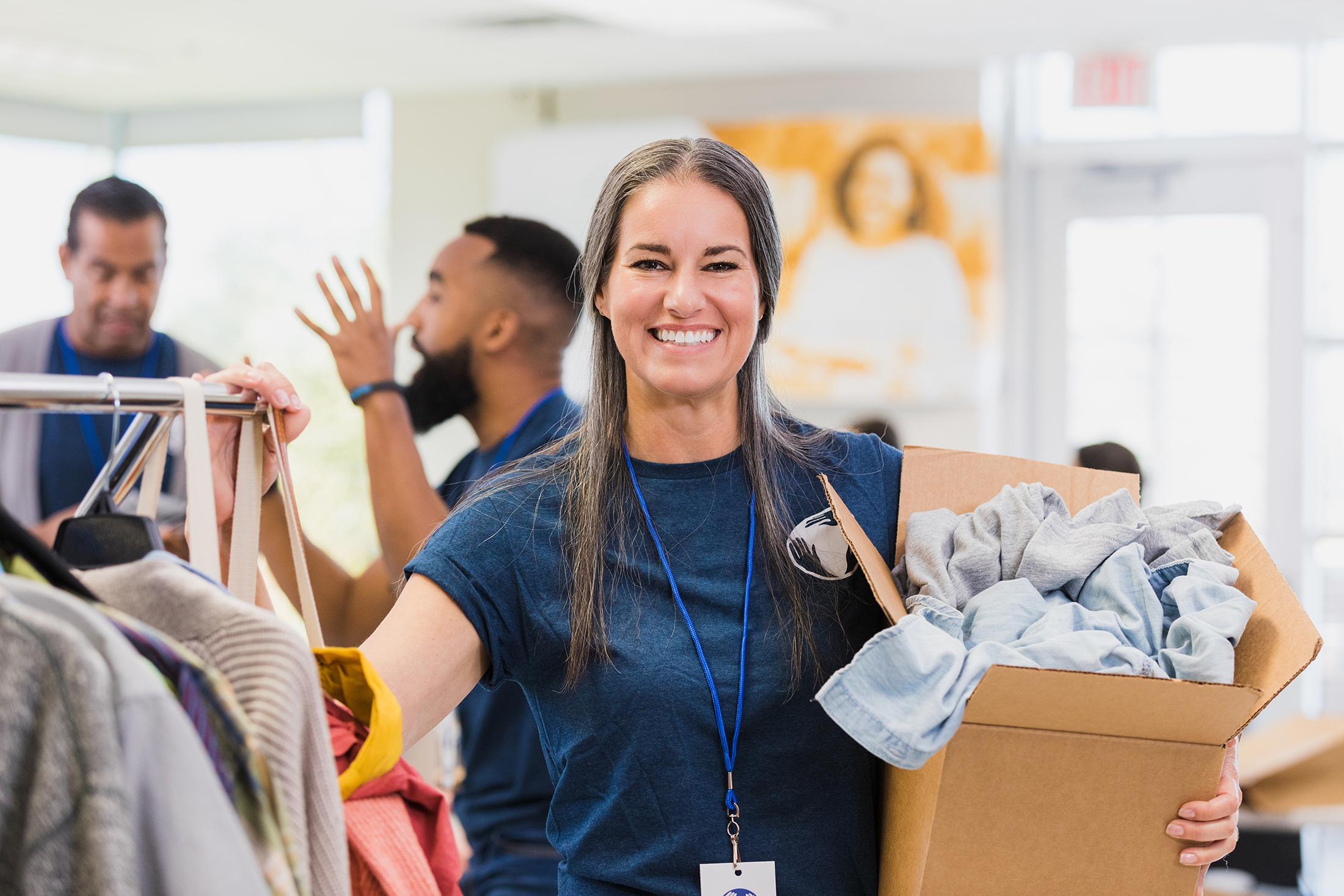 Volunteer at a thrift store